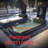 سنگ مزار مرمر رنگی و مدل دار کد B7